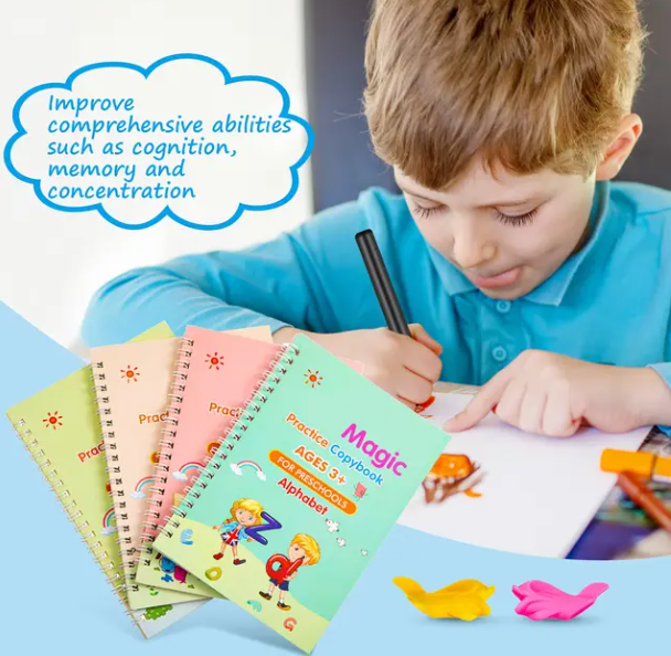 Cuaderno Kit Caligrafia Conjunto 4